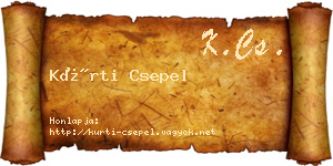 Kürti Csepel névjegykártya
